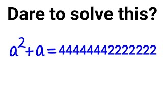 Math Olympiad Trick | A good algebra simplification problem | Can you find "a"
