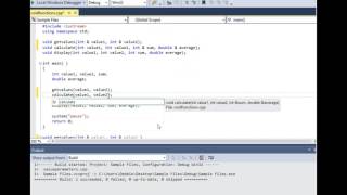 Sample Program with Void Functions and Reference Parameters