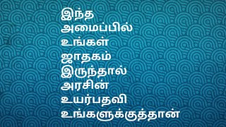 ஜோதிட உலகம் 9342295872-எந்த ஜாதகர்க்கு அரசின் உயர்பதவி கிடைக்கும்? ஜோதிட கலைவாணி திருமதி பொன்னழ