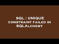 SQL : UNIQUE constraint failed in SQLAlchemy