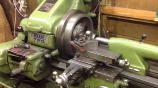 Warco 720 lathe turning an eight inch flywheel