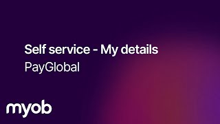 PayGlobal - Self service - My details