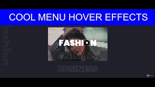 COOL MENU HOVER EFFECTS USING HTML AND CSS | Navigation Hover Effect | DevCoder