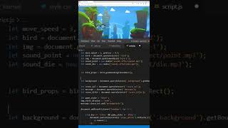 How to make a Game in javascript html || create a flappy bird game in coding #shorts