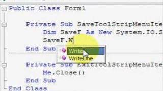 Visual Studios 2008 (VB 9.0) Making + Coding a Save Button
