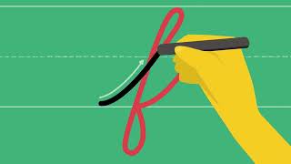 How to write a cursive letter “f” in lowercase