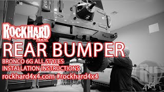 RH-60300/60340 – Ford Bronco Rear Bumper – Install Instructions Video by Rock Hard 4x4