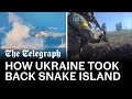 Unseen footage shows how Ukrainian forces took Snake Island back from Russia