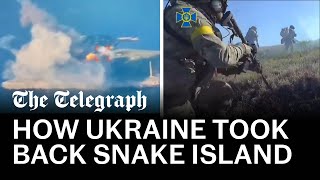 Unseen footage shows how Ukrainian forces took Snake Island back from Russia