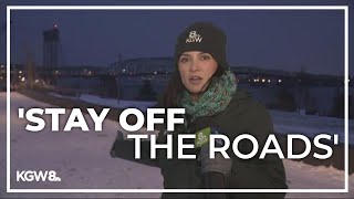 Washington transportation officials urge public to avoid non-essential travel amid ice storm