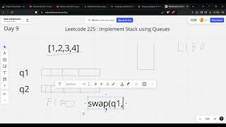 Leetcode 225: Implement Stack using Queues |Two queue approach |C++ #day9 #100daysofcodingchallenge
