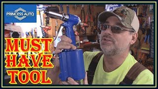 AIR RIVET  GUN REVIEW - GREAT TOOL - #PRINCESSAUTO -  LET'S  SEE HOW IT WORKS