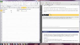 Sampling Distributions Excel
