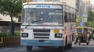 Deluxe +Gurjarnagari + Red + Saurashtra Division All type Of GSRTC Buses towards it's next Stop