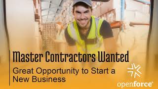 Master Contractors Wanted