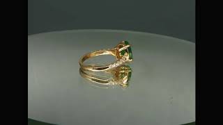 SOLD - JW0186 2.09ct. Emerald Ring in 14kt Pink/Rose Gold