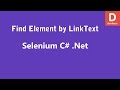 Selenium C# Find Element by LinkText