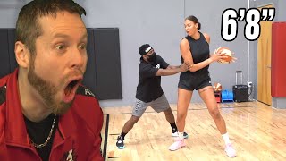 What happens if a WNBA player takes on a regular man?