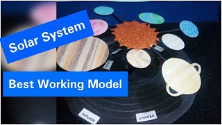 How to make a working model of Solar System | School project | Planet Model | SOLAR SYSTEM MODEL