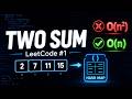 LeetCode 1: Two Sum | Brute Force O(n²) vs Optimized O(n) Hash Map Solution | Python