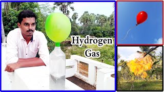 Homemade Hydrogen Gas | ஹைட்ரஜன் வாயு | Hydrogen balloon | Hydrogen Gas From Water