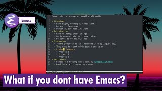 Org-mode - Taking notes without Emacs?