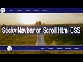 Sticky Navbar on Scroll Html CSS | fixed navbar on scroll CSS