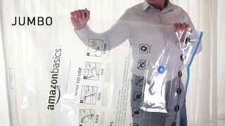Amazon Basics Vacuum Compression Storage Bags With Hand Pump, 15 Pack, Multiple, White via amazon