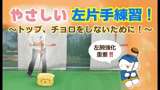 ◆左片手練習◆お家でも出来る♪やさしい左片手練習！トップ、チョロをしないために！