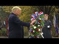 President Donald Trump lays wreath at Tomb of the Unknown Soldier on Veterans Day