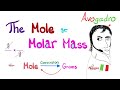 The mole & Molar Mass - amu - Formula Unit, Mass-  Avogadro's Number (with Practice Problems)