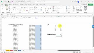 How to find the Lowest values in Excel with one formula (SMALL function)