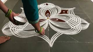 Easy padi kolam designs| Simple muggulu designs| easy rangoli designs| Beginners kolam