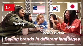 Eng) 미국 보딩스쿨 브이로그🇺🇸  각국에서 온 친구들이 한자리에 모이면? Saying brands in different languages 🇰🇷🇯🇵🇺🇸🇹🇷