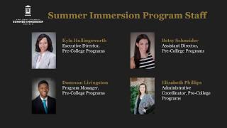 2019 Wake Forest Summer Immersion Program Informational Webinar