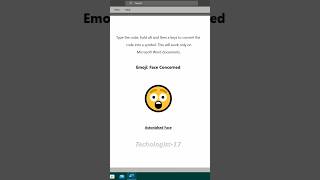 Astonished Face Emoji #microsoftword #technologist17