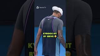 Nick Kyrgios HIT By First Serve 😳