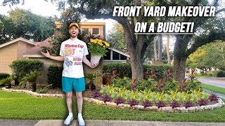 Huge Front Yard Makeover On A Budget! Shade Garden Texas Natives & Tropicals | DIY