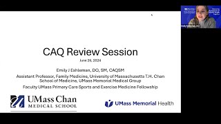 CAQ Review Session with Dr. Emily Eshleman | National Fellow Online Lecture Series