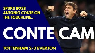 CONTE CAM: Tottenham 2-0 Everton: Passionate Spurs Boss Antonio Conte on the Touchline