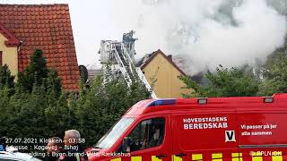 27.07.2021 / Voldsom brand i bygning ved Ishøj