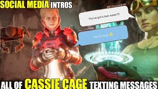 All of Cassie Cage’s Social Media Texting Intros (Relationship Banter Intro Dialogues) MK 11