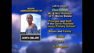 Bonita Emilaire ~ Long Obituary