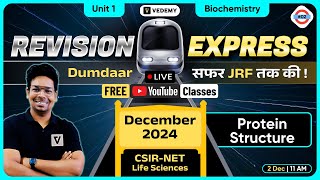 Revision Express #02 | Protein Structure | Biochemistry | Virendra Singh | CSIR Dec 2024 | GATE |