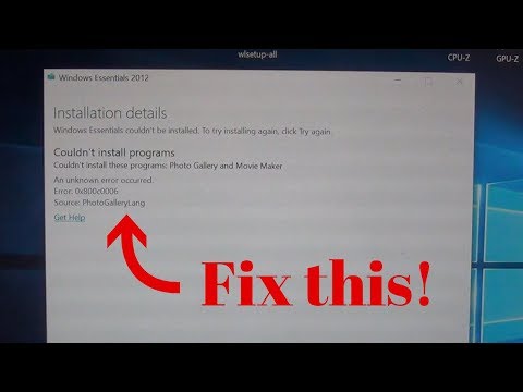 How to Fix Windows Essentials 2012 Installation Error 0x800c0006 on Windows 10 and Windows 11