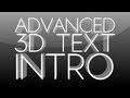 After Effects Tutorial: Advanced 3D Text Intro