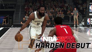NBA 2K21 James Harden Debut Brooklyn Nets | HARDEN VS FORMER TEAM HOUSTON | FULL GAME HIGHLIGHTS