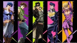 JoJo 1-5部op 環繞+音效特效版+60fps (重做) JOJO 8D Audio