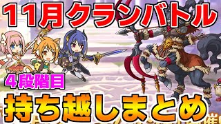 【プリコネR】11月クランバトル 持ち越し編成まとめ(4段階目)【ワイバーン】【ランドスロース】【スカイワルキューレ】【トライロッカー】【サジタリウス】