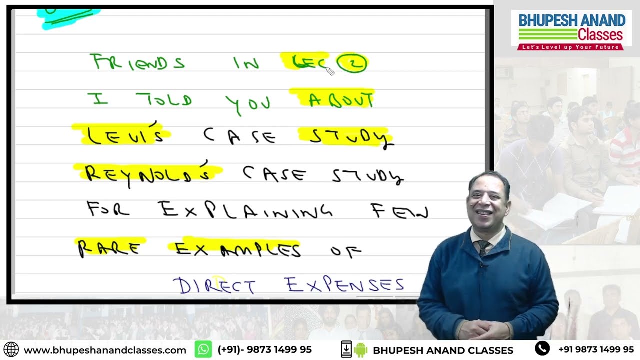 ACCA F2 Chapter 2 Cost Classification Lec-13 | Management Accounting ...